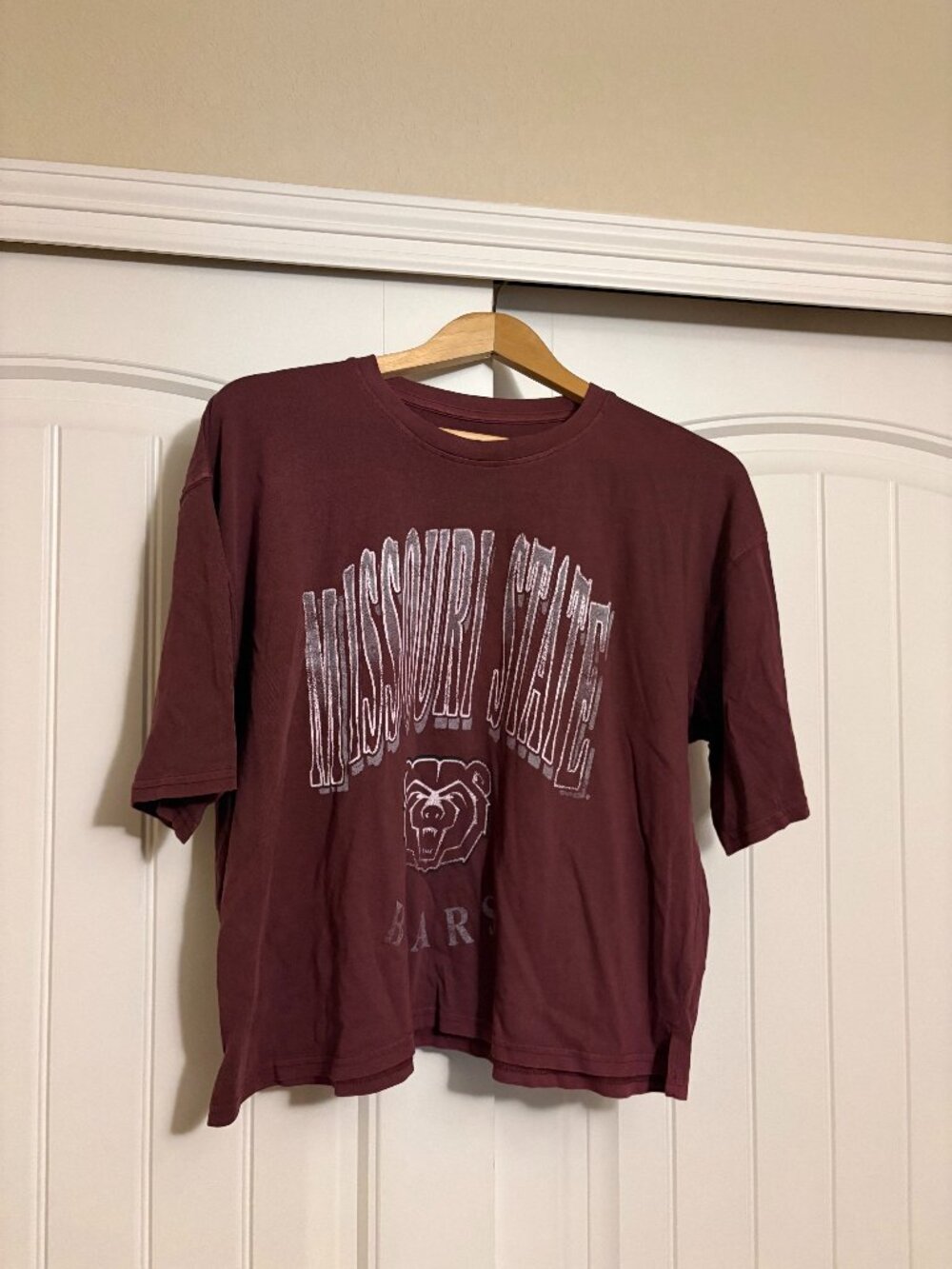 Missouri State Bears T Shirt Women's Medium 8/10 Maroon Rivalry Threads NWT NEW